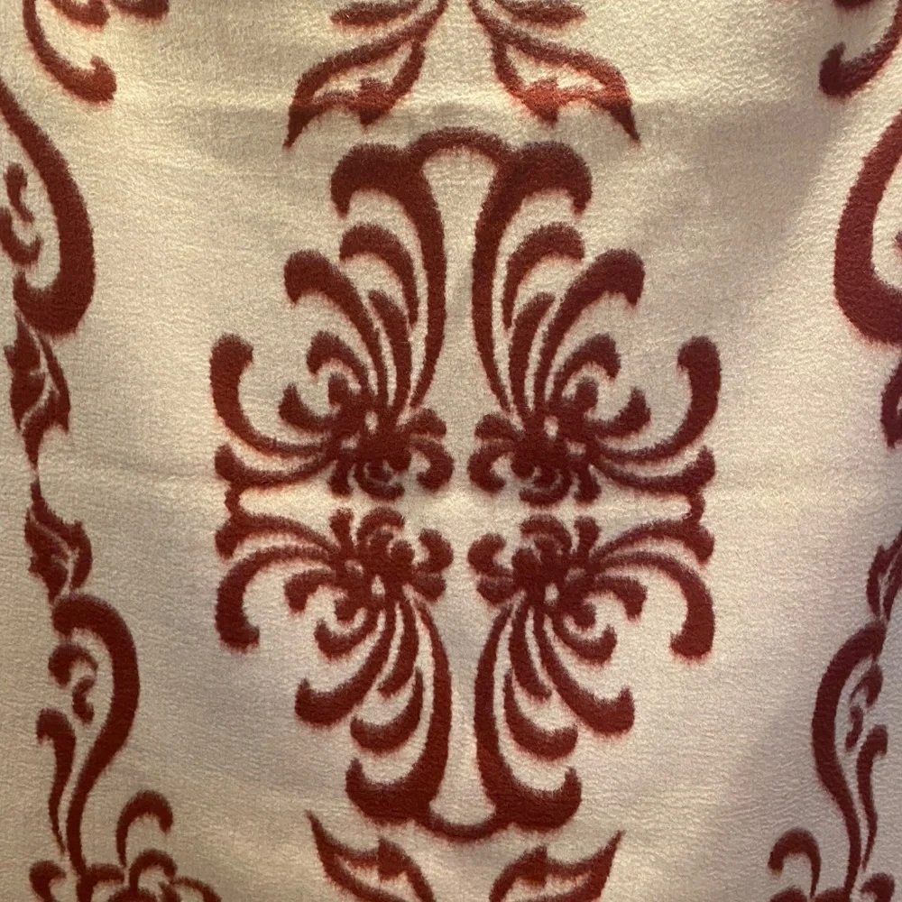 Antique Chinese Shancha Camellia Wool Blanket 58